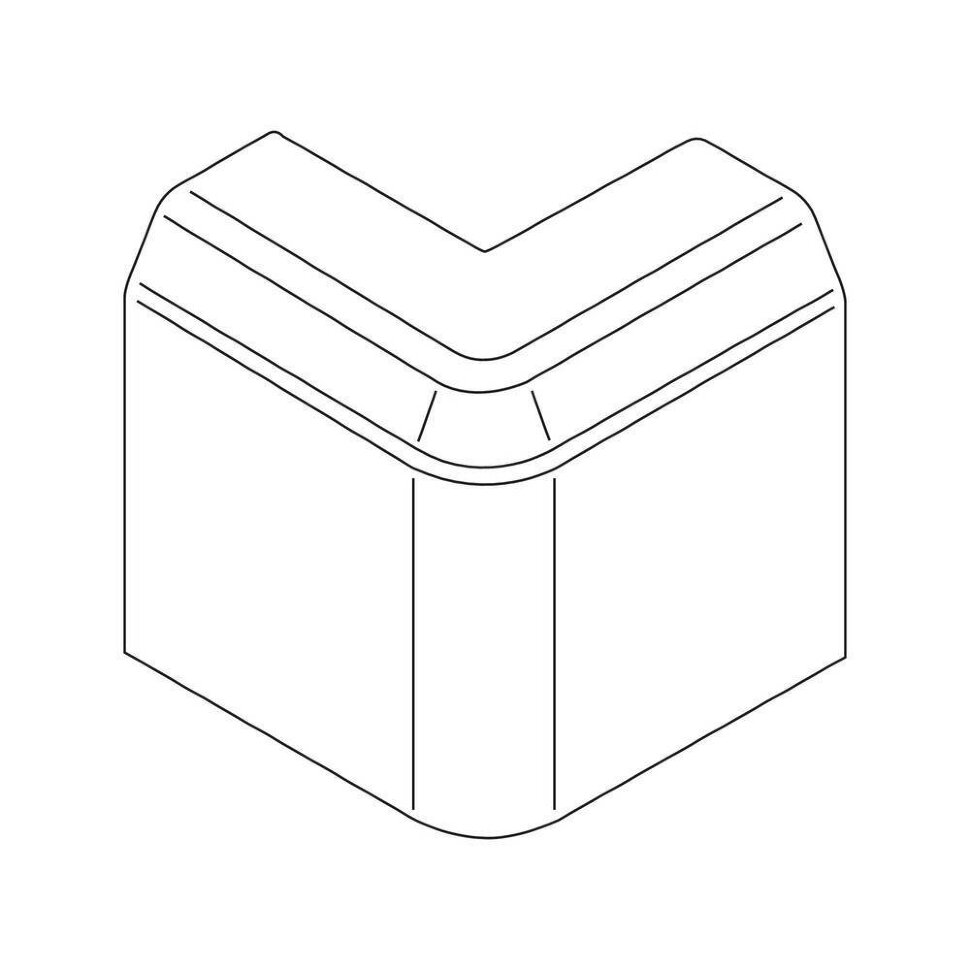 Внешний угол REHAU 40/105, белый (17276541150)